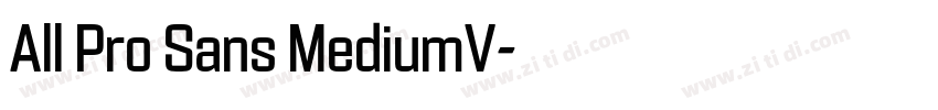 All Pro Sans MediumV字体转换